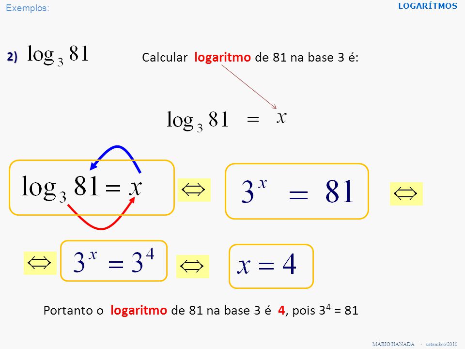 Formula cambio de base logaritmo